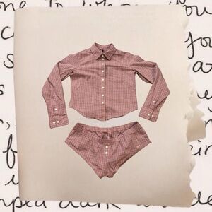 skims poplin micro short sleep set (nwt)